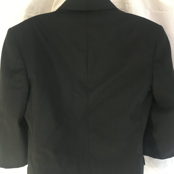 Joseph & Feiss Boys Black Formal Tuxedo Blazer Suit Jacket Size 12 Short Sleeve - Picture 9 of 11